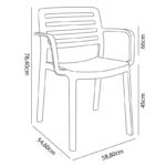 CHAISE WIND SHAPE SABLE AVEC ACCOUDOIRES – Image 2