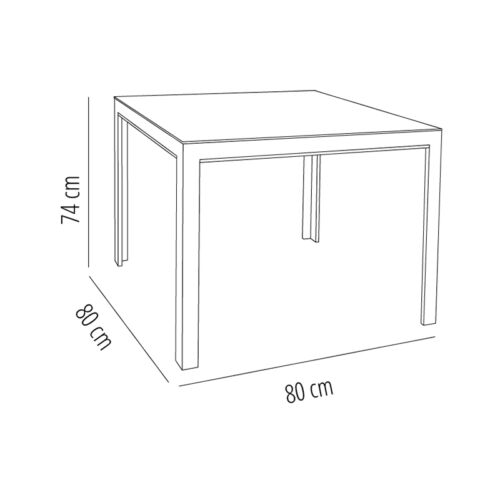 TABLE SHIO 80x80 PLATEAU EN VERRE – Image 2