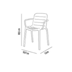 GINA SAND ARMCHAIR WITH ARMRESTS - Image 3