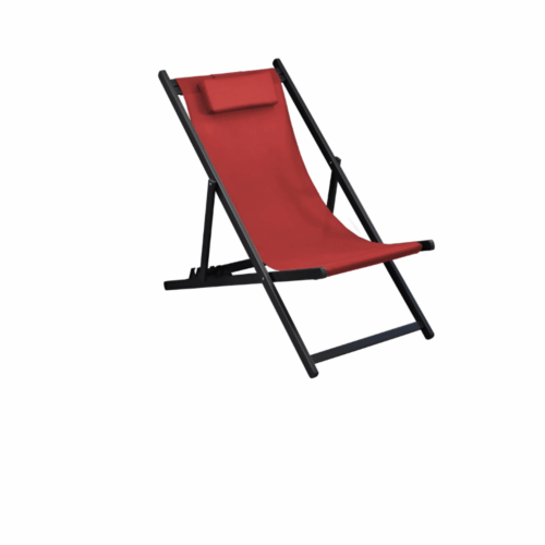 LINEA CHILIENNE PLIANTE ALU/TPEP - GRAPHITE/ROUGE
