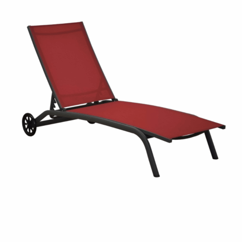 CELIO ALUMINUM/TPEP STACKABLE BED + WHEELS - GREY/RED