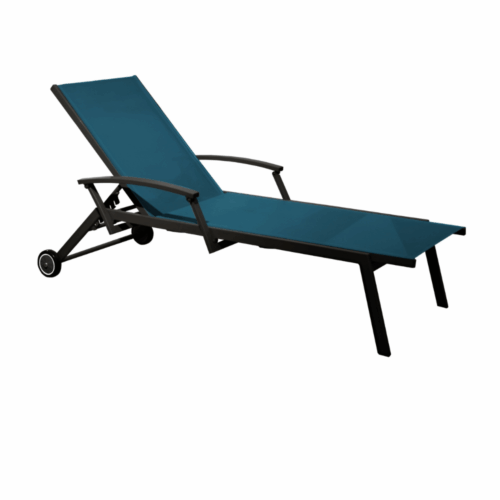 FLORENCE LIT EMPILABLE ALU/TPEP ACC+ROUES - GRAPHITE/BLEU