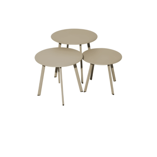 MASSAI TABLE BASSE RD50 ACIER - CREME – Image 2