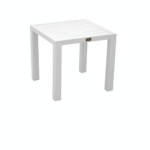 LOU TABLE BASSE EMPILABLE 40x40 ALU/LATTES - BLANC