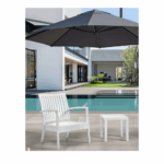 LOU TABLE BASSE EMPILABLE 40x40 ALU/LATTES - BLANC – Image 2
