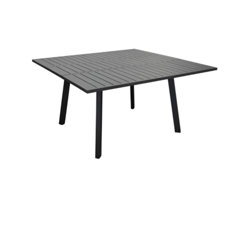 BARCELONA TABLE 100/145x145 ALU/LATTES - GRAPHITE