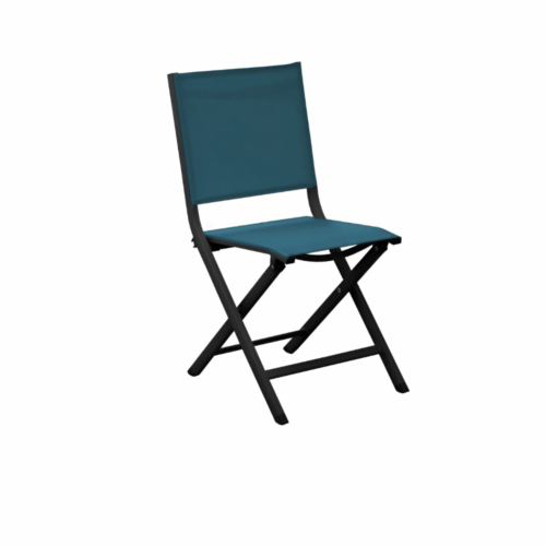 THEMA CHAISE PLIANTE ALU/TPEP - GRAPHITE/BLEU