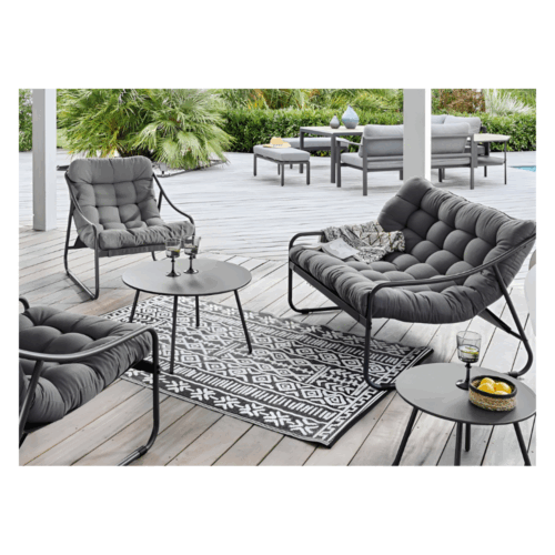 BORD'EAU SET 5PCS ALU/TPEP/COUSSIN - GRAPHITE/CHINE GRIS – Image 2