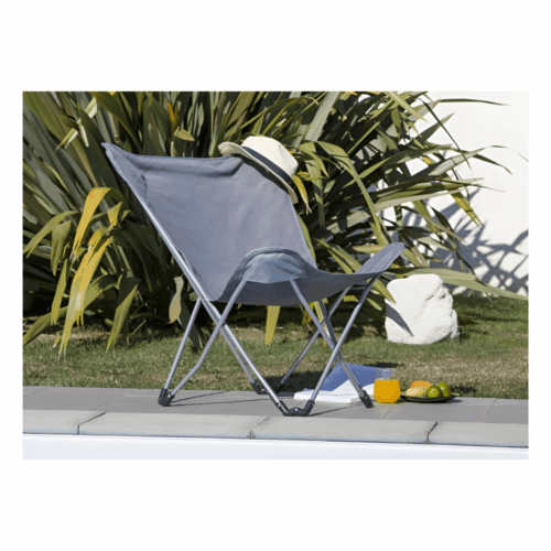 APONI FAUTEUIL PLIANT ACIER/TPEP - GREY/GRIS – Image 2