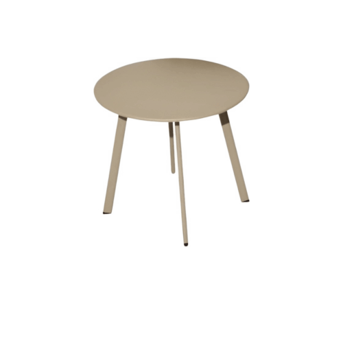 MASSAI TABLE BASSE RD50 ACIER - CREME