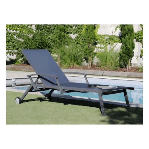 FLORENCE LIT EMPILABLE ALU/TPEP ACC+ROUES - GRAPHITE/BLEU – Image 2