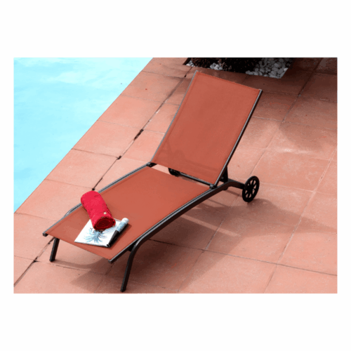 CELIO ALUMINUM/TPEP STACKABLE BED + WHEELS - GREY/RED - Image 2