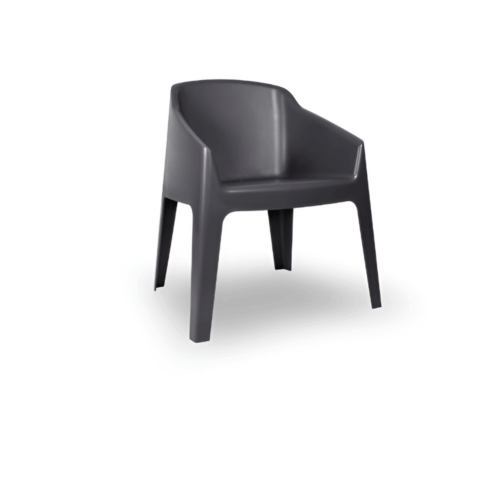 PACK: TABLE MONACO GRIS VOLCANIQUE + 4 FAUTEUILS BAKU GRIS VOLCANIQUE – Image 2