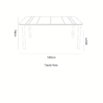 TABLE NOA 160x90 CHOCOLAT – Image 2