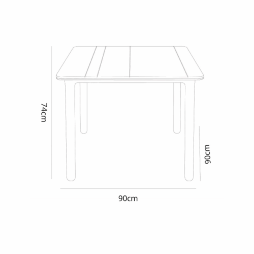 TABLE NOA 90x90 CHOCOLAT – Image 2