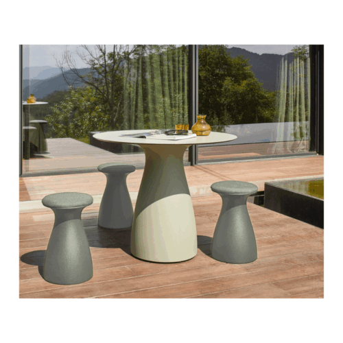 TABLE BAOBAB M GRIS VERT Ø70 – Image 2