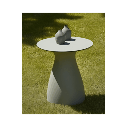 TABLE BAOBAB M GRIS VERT Ø70 – Image 3