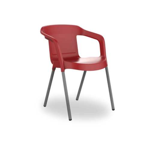 MALTA HIGH-BACK ARMCHAIR RED