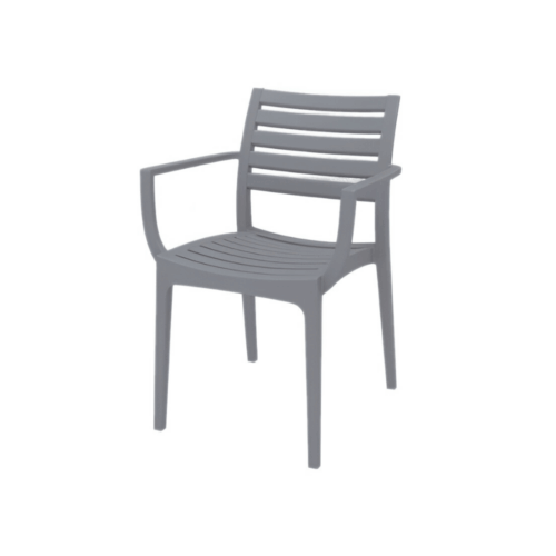 ARTEMIS GRAY ARMCHAIR SILVER