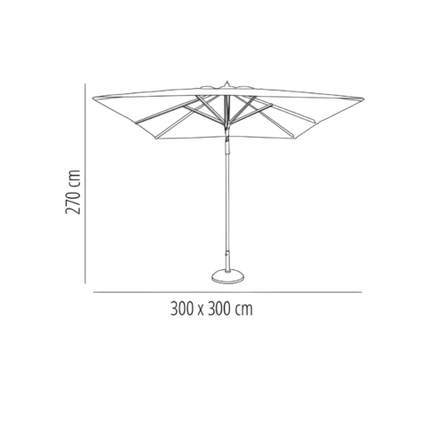 PARASOL A1 300*300 VERT FONCE – Image 2